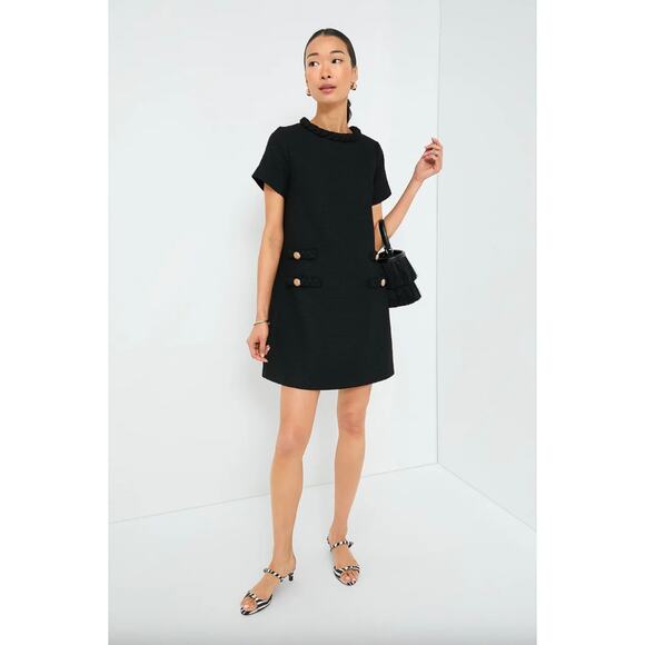 Tuckernuck Black Tweed Jackie Dress Sz L - Picture 1 of 6